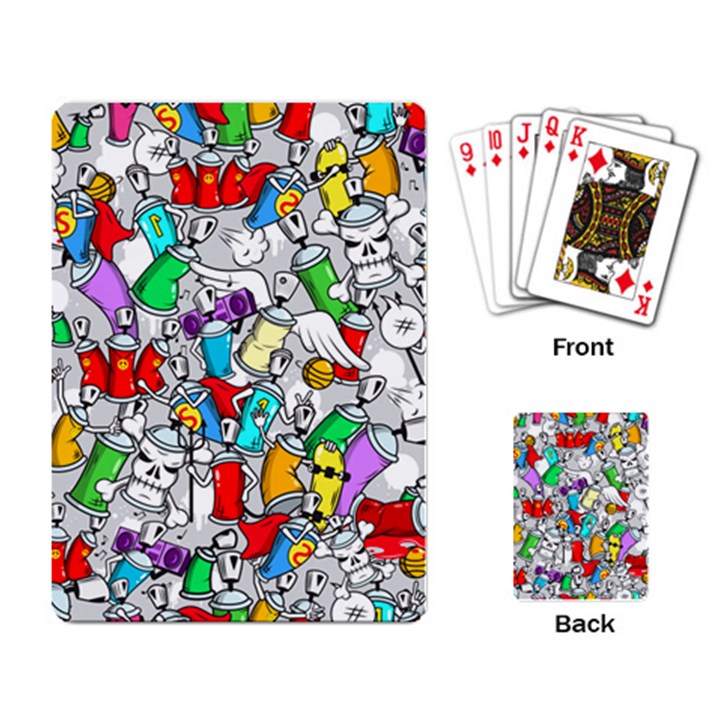 Graffit Characters Seamless Pattern Art Playing Cards Single Design (Rectangle)