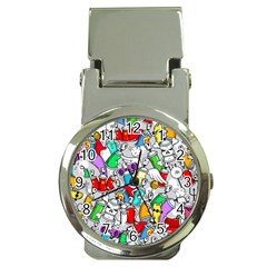 Graffit Characters Seamless Pattern Art Money Clip Watches