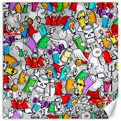 Graffit Characters Seamless Pattern Art Canvas 12  x 12 