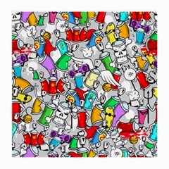 Graffit Characters Seamless Pattern Art Medium Glasses Cloth