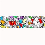 Graffit Characters Seamless Pattern Art Large Bar Mat 32 x8.5  Bar Mat