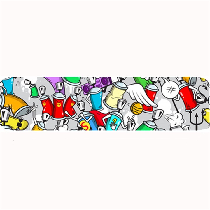 Graffit Characters Seamless Pattern Art Large Bar Mat