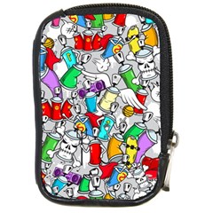 Graffit Characters Seamless Pattern Art Compact Camera Leather Case