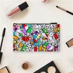 Graffit Characters Seamless Pattern Art Cosmetic Bag (Small) Back