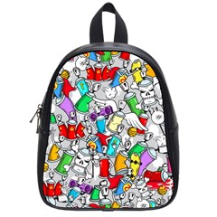 Graffit Characters Seamless Pattern Art School Bag (Small)