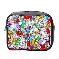 Graffit Characters Seamless Pattern Art Mini Toiletries Bag (Two Sides)