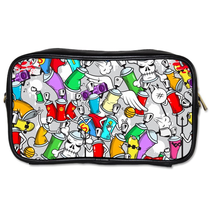 Graffit Characters Seamless Pattern Art Toiletries Bag (Two Sides)