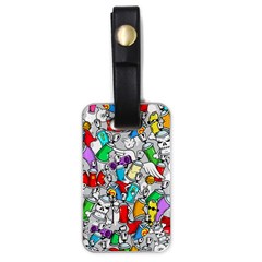 Graffit Characters Seamless Pattern Art Luggage Tag (one side)