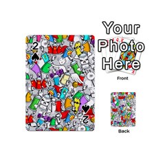 Graffit Characters Seamless Pattern Art Playing Cards 54 Designs (Mini)