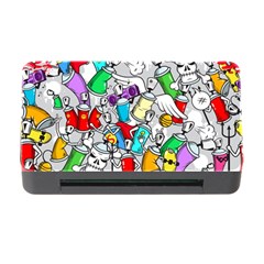 Graffit Characters Seamless Pattern Art Memory Card Reader with CF