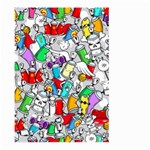 Graffit Characters Seamless Pattern Art Large Garden Flag (Two Sides) Back