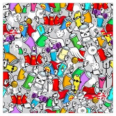 Graffit Characters Seamless Pattern Art Lightweight Scarf  by Wegoenart