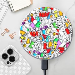 Graffit Characters Seamless Pattern Art Wireless Charger