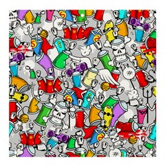 Graffit Characters Seamless Pattern Art Banner and Sign 4  x 4 