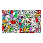 Graffit Characters Seamless Pattern Art Banner and Sign 5  x 3  Front