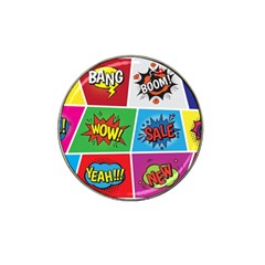 Pop Art Comic Vector Speech Cartoon Bubbles Popart Style With Humor Text Boom Bang Bubbling Expressi Hat Clip Ball Marker by Wegoenart