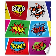 Pop Art Comic Vector Speech Cartoon Bubbles Popart Style With Humor Text Boom Bang Bubbling Expressi Canvas 8  X 10  by Wegoenart