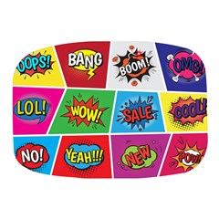 Pop Art Comic Vector Speech Cartoon Bubbles Popart Style With Humor Text Boom Bang Bubbling Expressi Mini Square Pill Box by Wegoenart