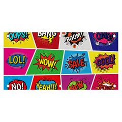 Pop Art Comic Vector Speech Cartoon Bubbles Popart Style With Humor Text Boom Bang Bubbling Expressi Banner And Sign 6  X 3  by Wegoenart