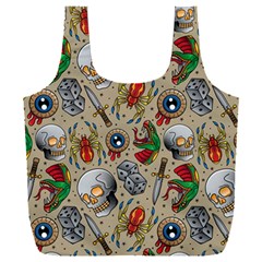 Tattoo Pattern Full Print Recycle Bag (xxxl) by Wegoenart