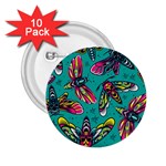 Vintage Colorful Insects Seamless Pattern 2.25  Buttons (10 pack)  Front