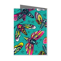 Vintage Colorful Insects Seamless Pattern Mini Greeting Cards (pkg Of 8) by Wegoenart