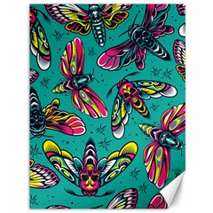 Vintage Colorful Insects Seamless Pattern Canvas 36  X 48  by Wegoenart