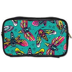 Vintage Colorful Insects Seamless Pattern Toiletries Bag (one Side) by Wegoenart