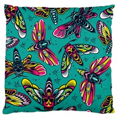 Vintage Colorful Insects Seamless Pattern Large Cushion Case (Two Sides)