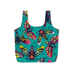 Vintage Colorful Insects Seamless Pattern Full Print Recycle Bag (S)