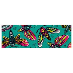 Vintage Colorful Insects Seamless Pattern Banner and Sign 12  x 4 