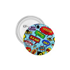 Comic Bubbles Seamless Pattern 1 75  Buttons by Wegoenart