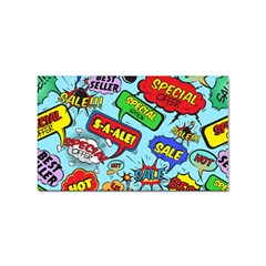 Comic Bubbles Seamless Pattern Sticker (rectangular)