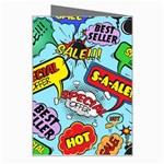 Comic Bubbles Seamless Pattern Greeting Card Right