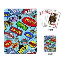 Comic Bubbles Seamless Pattern Playing Cards Single Design (rectangle) by Wegoenart