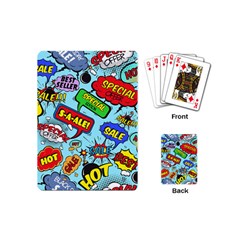 Comic Bubbles Seamless Pattern Playing Cards Single Design (mini) by Wegoenart