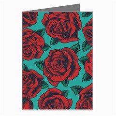 Vintage Floral Colorful Seamless Pattern Greeting Card