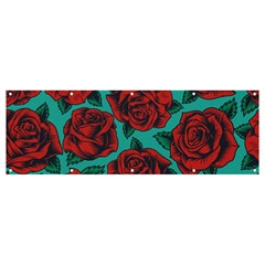 Vintage Floral Colorful Seamless Pattern Banner And Sign 12  X 4 