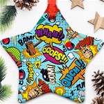 Comic Elements Colorful Seamless Pattern Ornament (Star) Front