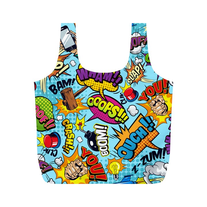 Comic Elements Colorful Seamless Pattern Full Print Recycle Bag (M)