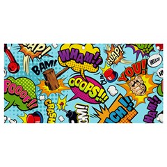 Comic Elements Colorful Seamless Pattern Banner And Sign 4  X 2 