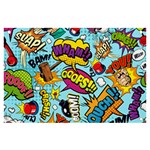 Comic Elements Colorful Seamless Pattern Banner and Sign 6  x 4  Front