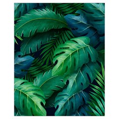 Tropical Green Leaves Background Drawstring Bag (small) by Wegoenart