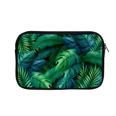 Tropical Green Leaves Background Apple Macbook Pro 13  Zipper Case by Wegoenart