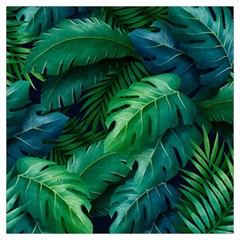 Tropical Green Leaves Background Lightweight Scarf  by Wegoenart