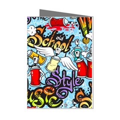 Graffiti Characters Seamless Patterns Mini Greeting Cards (pkg Of 8)