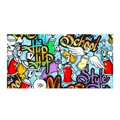 Graffiti Characters Seamless Patterns Satin Wrap 35  X 70  by Wegoenart