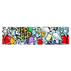 Graffiti Characters Seamless Patterns Oblong Satin Scarf (16  X 60 ) by Wegoenart