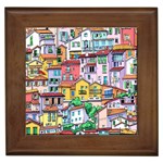 Menton Old Town France Framed Tile Front