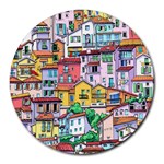 Menton Old Town France Round Mousepad Front